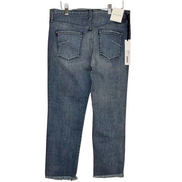 James Jeans Jeans Womens 29 Blue Hi-Lo Straight High Rise Stepped Hem Made USA - Picture 2 of 11